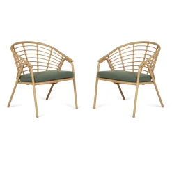 Dalarna 25" Outdoor Lounge Chair Set - Dravite Green