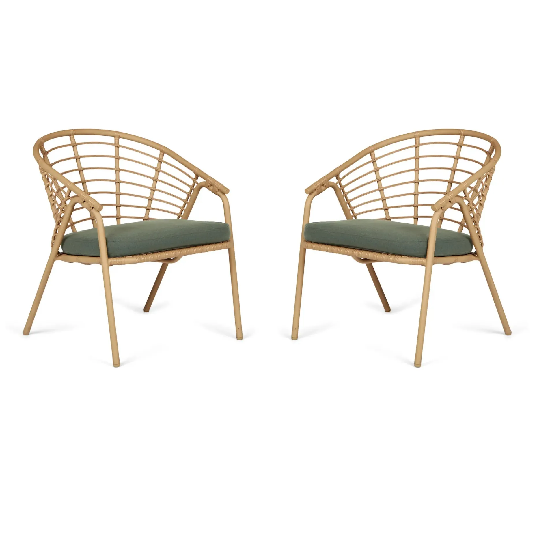 Dalarna 25" Outdoor Lounge Chair Set - Dravite Green