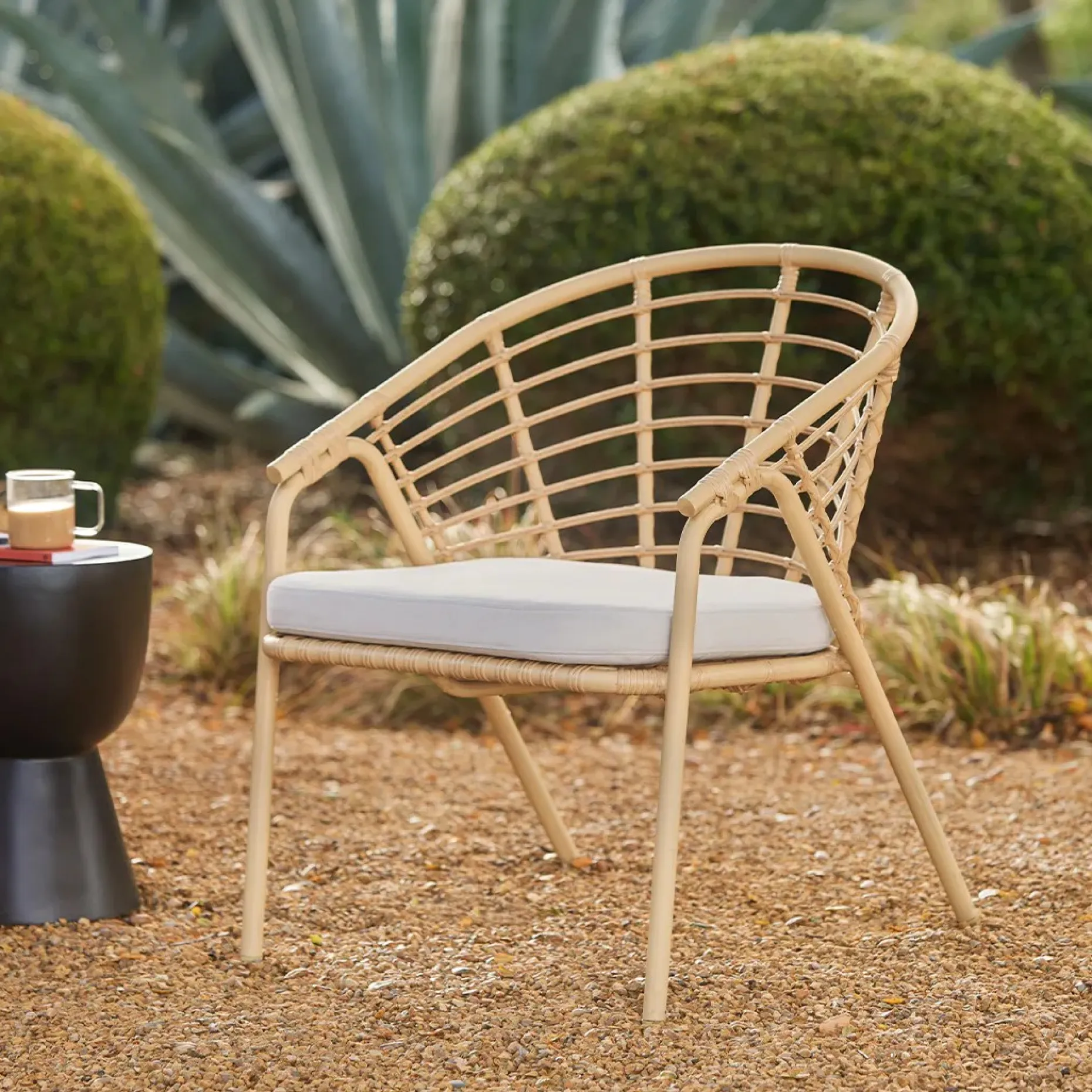 Dalarna 25" Outdoor Lounge Chair - Dravite Ivory