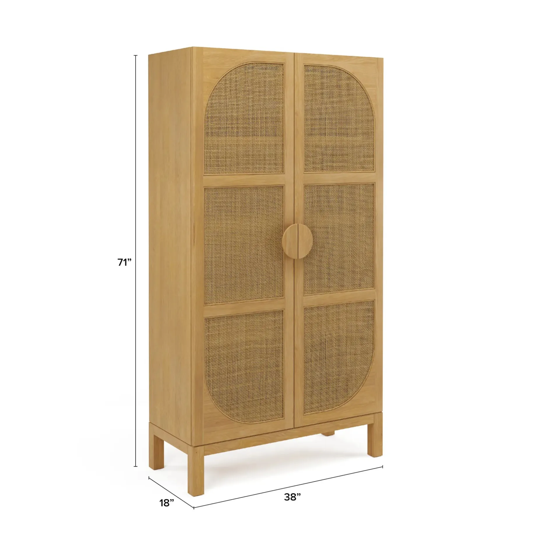 Dania 38" Cabinet - Natural Oak