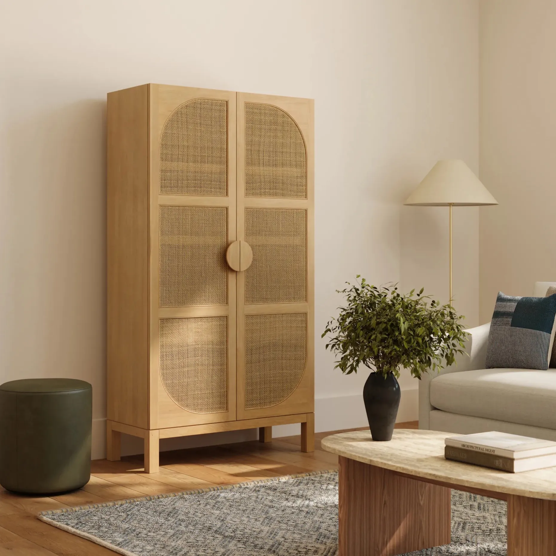 Dania 38" Cabinet - Natural Oak
