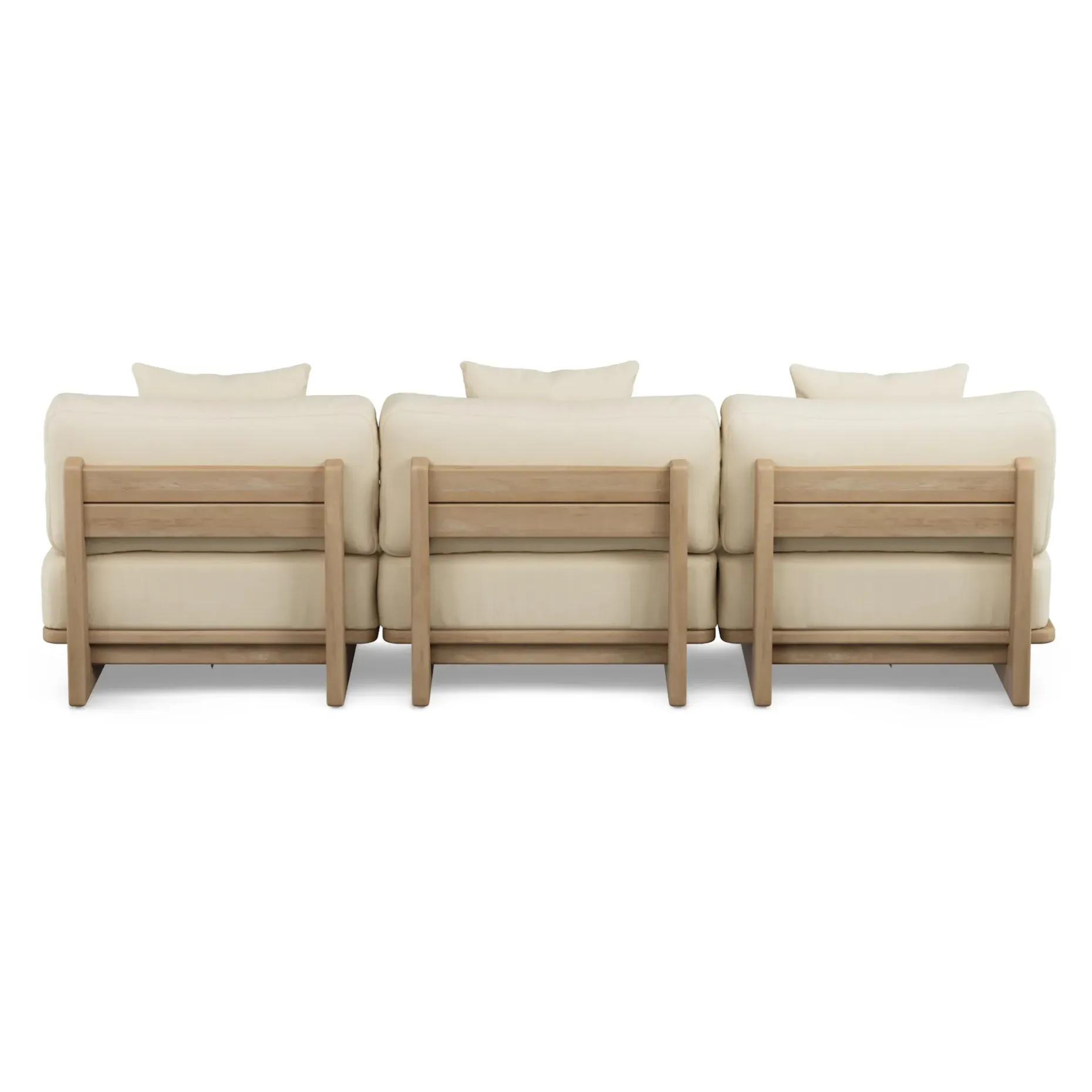 Daphne 102" Outdoor Armless Modular Sofa - Dravite Ivory