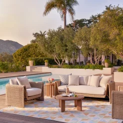 Daphne Outdoor Coffee and Side Table Set - Cloud Eucalyptus