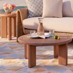 Daphne Outdoor Coffee and Side Table Set - Cloud Eucalyptus