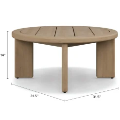 Daphne Outdoor Coffee and Side Table Set - Cloud Eucalyptus