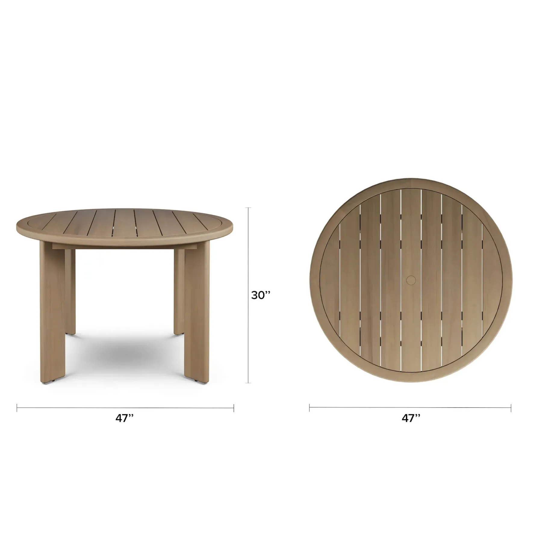 Daphne 47" Outdoor Dining Table - Cloud Eucalyptus