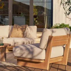 Daphne 34" Outdoor Lounge Chair - Dravite Ivory
