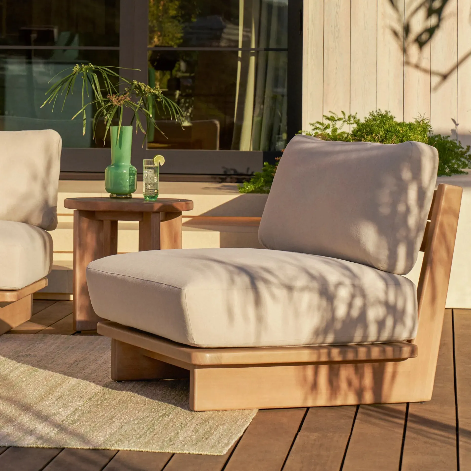 Daphne 34" Outdoor Lounge Chair - Dravite Ivory