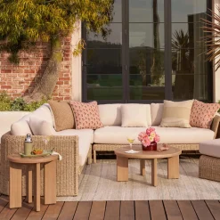 Daphne Outdoor Side Table - Cloud Eucalyptus