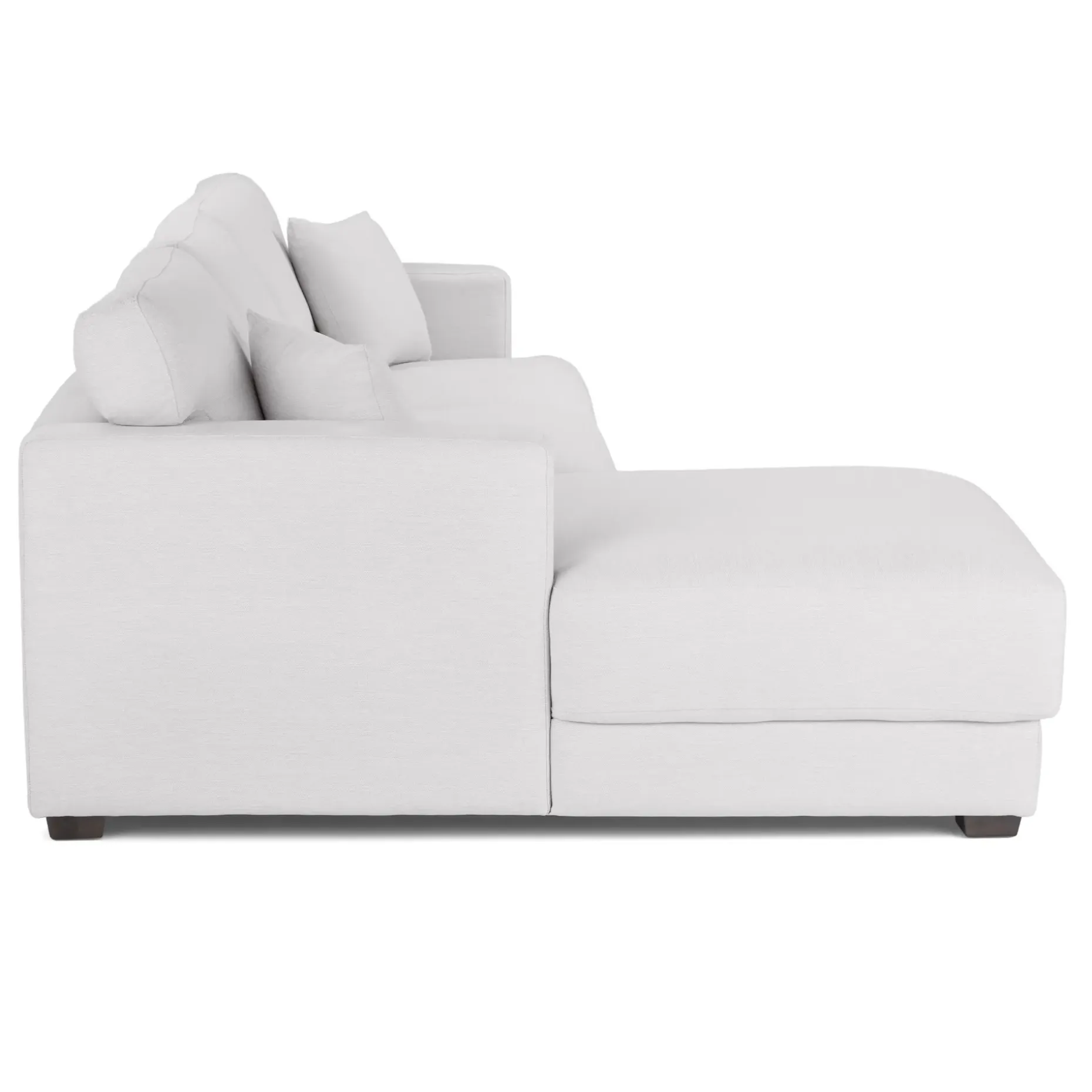 Dawn 100" Left Sectional - Silver Ivory