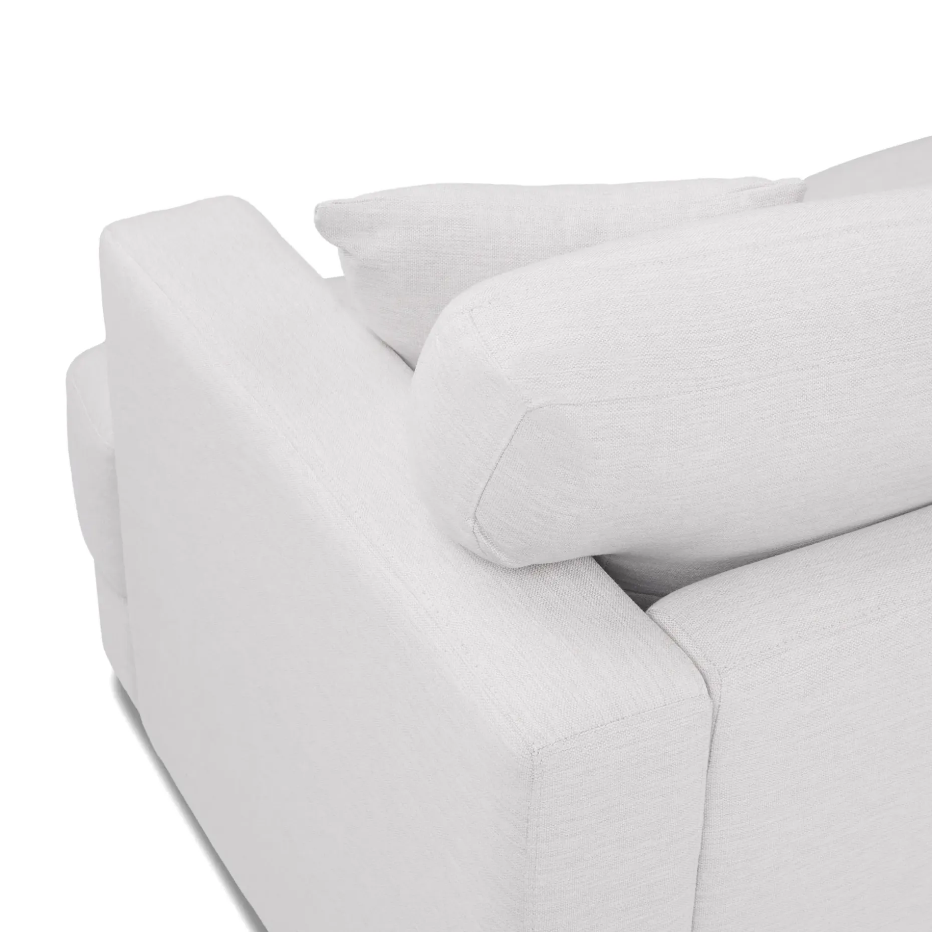 Dawn 100" Left Sectional - Silver Ivory