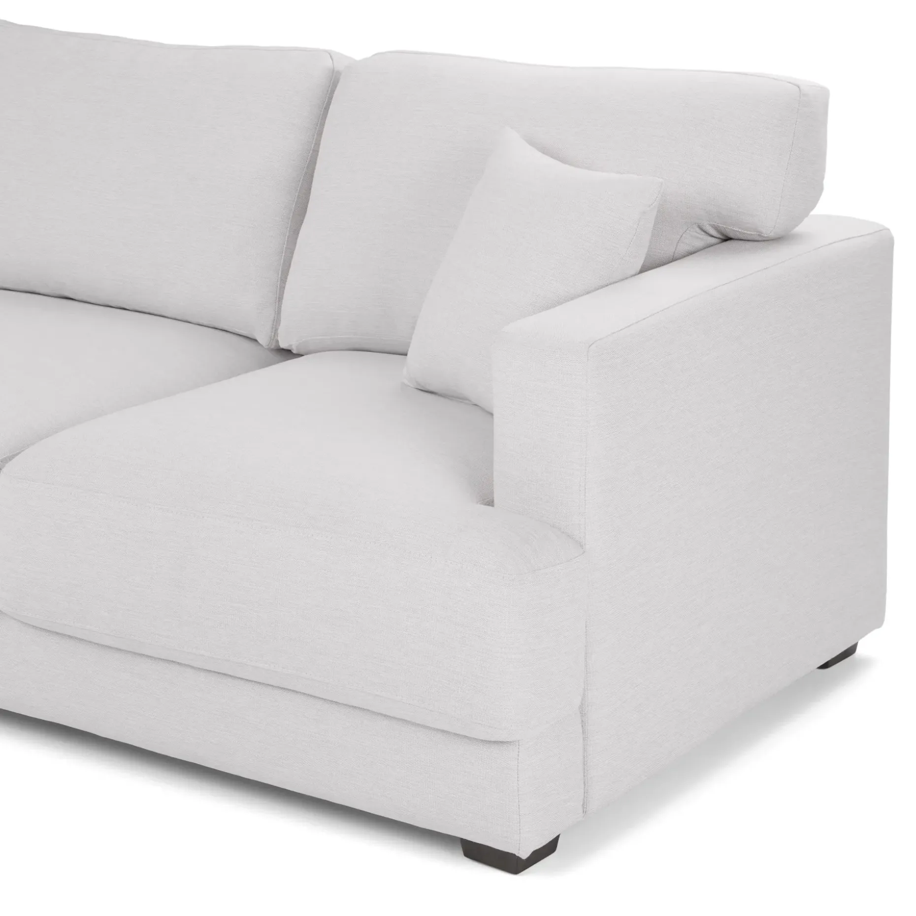 Dawn 100" Left Sectional - Silver Ivory