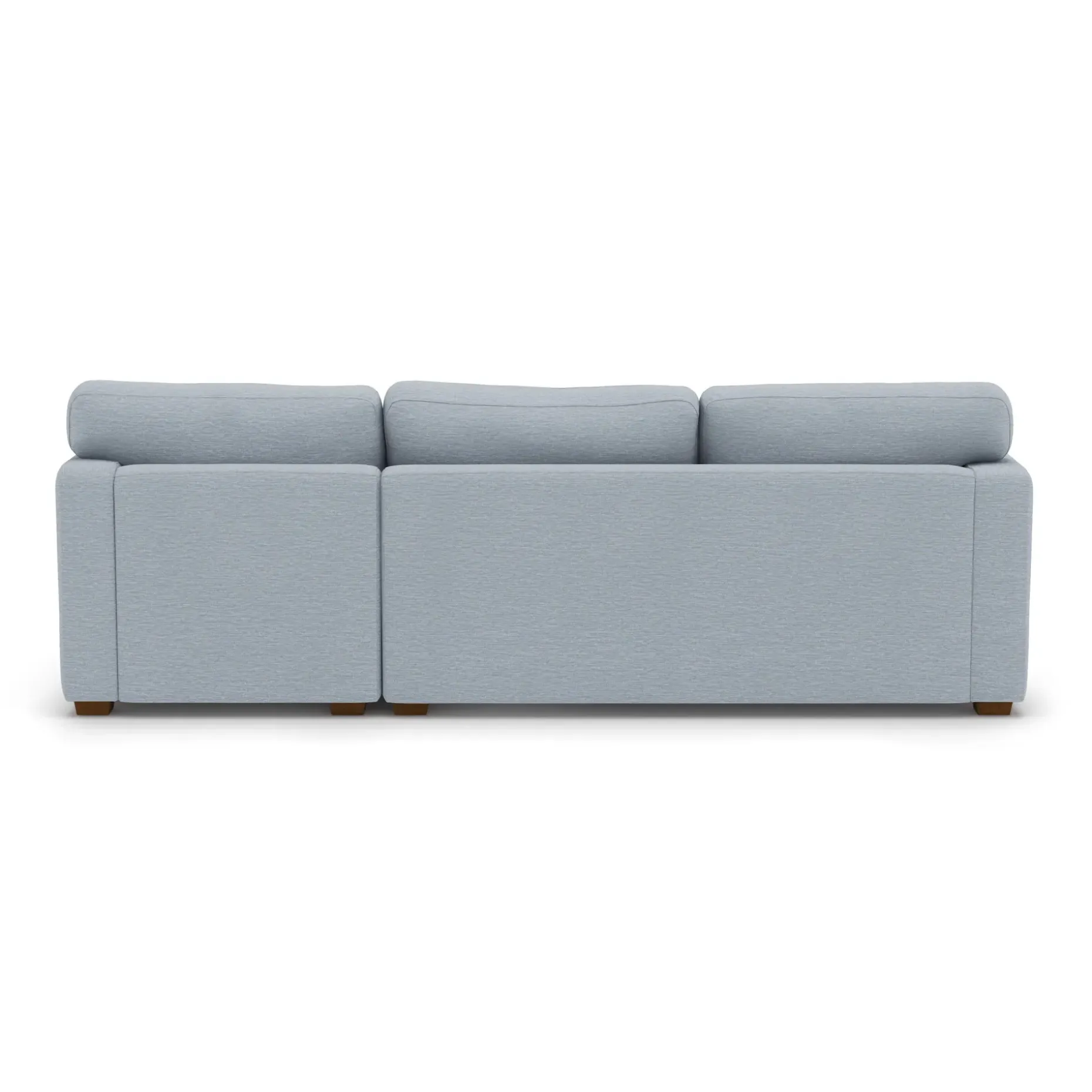 Dawn 100" Left Sectional - Silver Light Blue