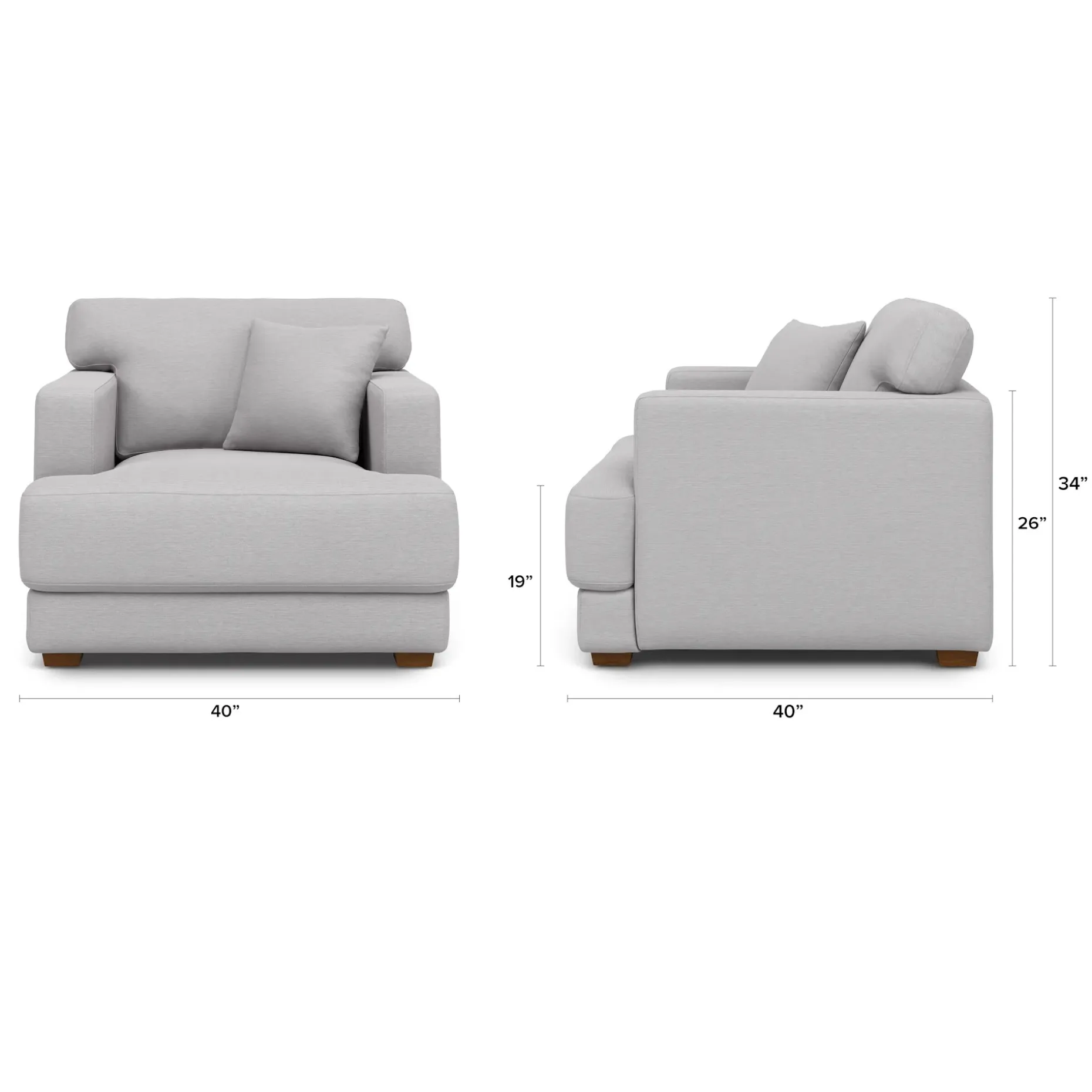 Dawn 40" Lounge Chair - Silver Ivory