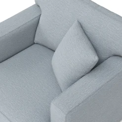 Dawn 40" Lounge Chair - Silver Light Blue