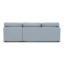 Dawn 100" Right Sectional - Silver Light Blue