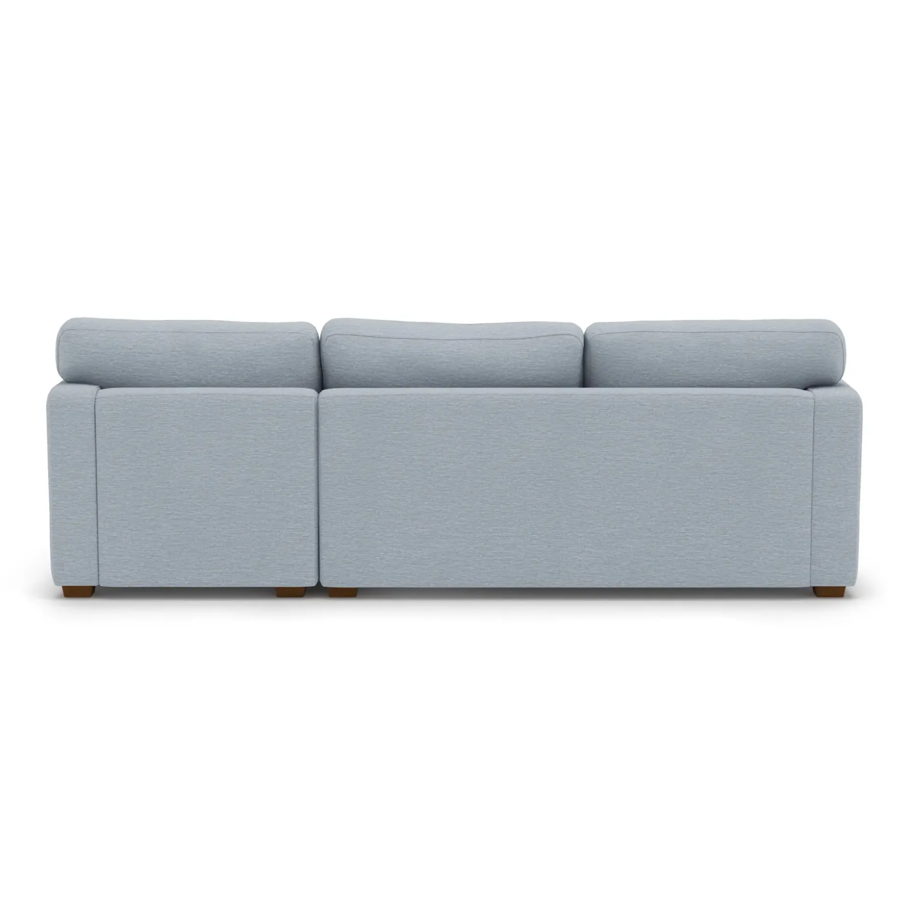 Dawn 100" Right Sectional - Silver Light Blue
