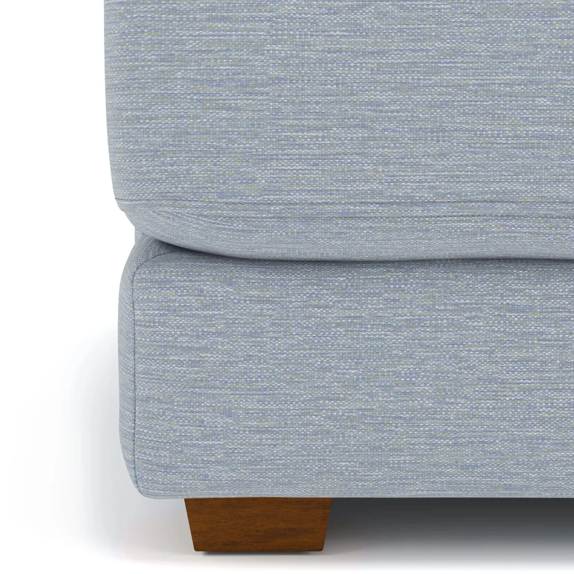 Dawn 100" Right Sectional - Silver Light Blue