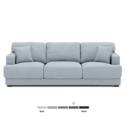 Dawn 93" Sofa - Silver Light Blue