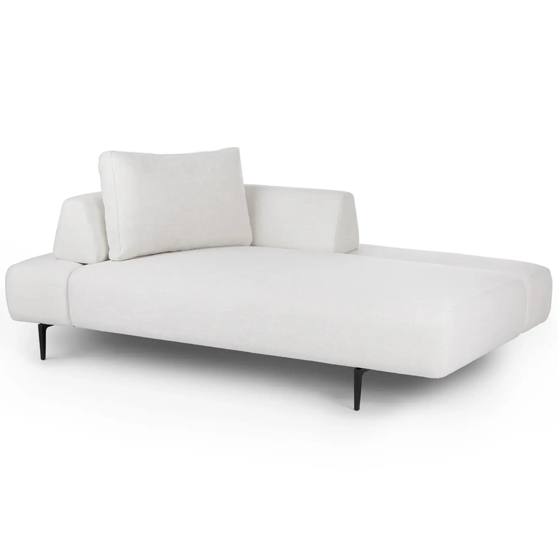 Divan 76" Left Chaise Lounge - Quartz White