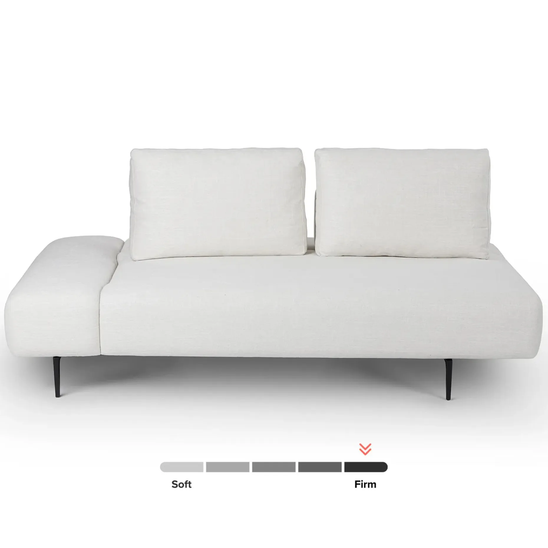 Divan 76" Left Chaise Lounge - Quartz White