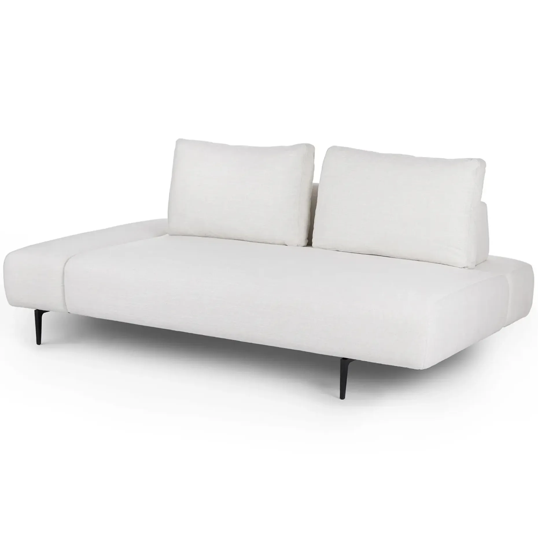 Divan 76" Left Chaise Lounge - Quartz White