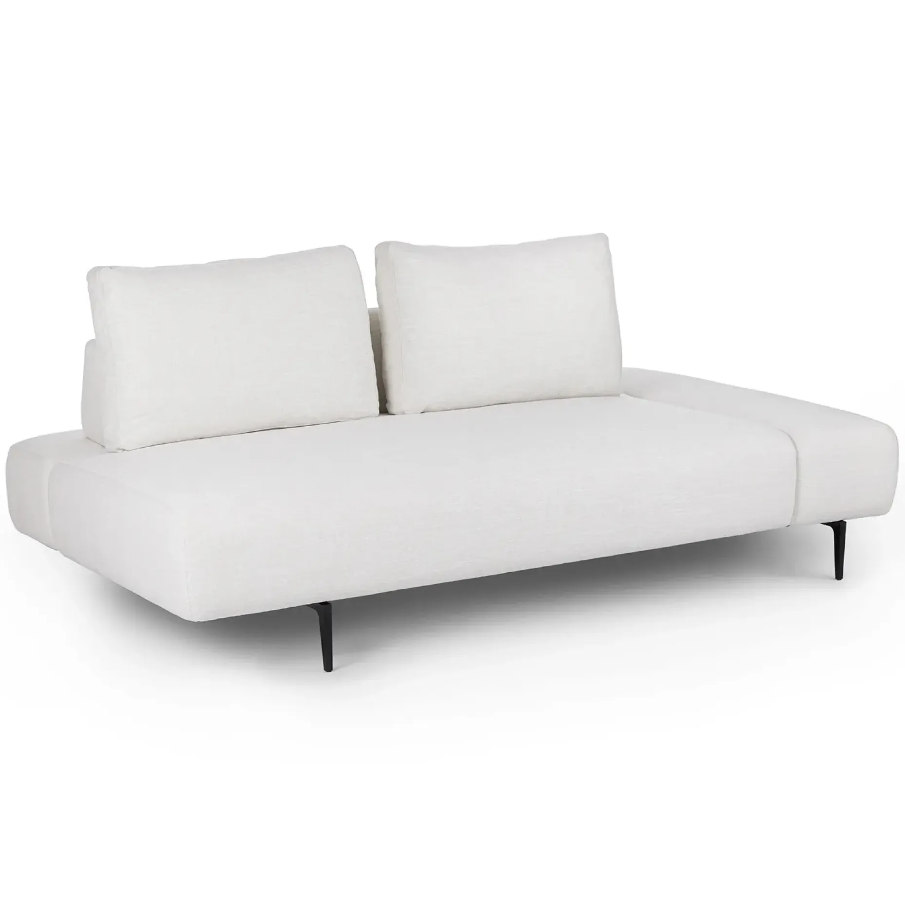 Divan 76" Right Chaise Lounge - Quartz White