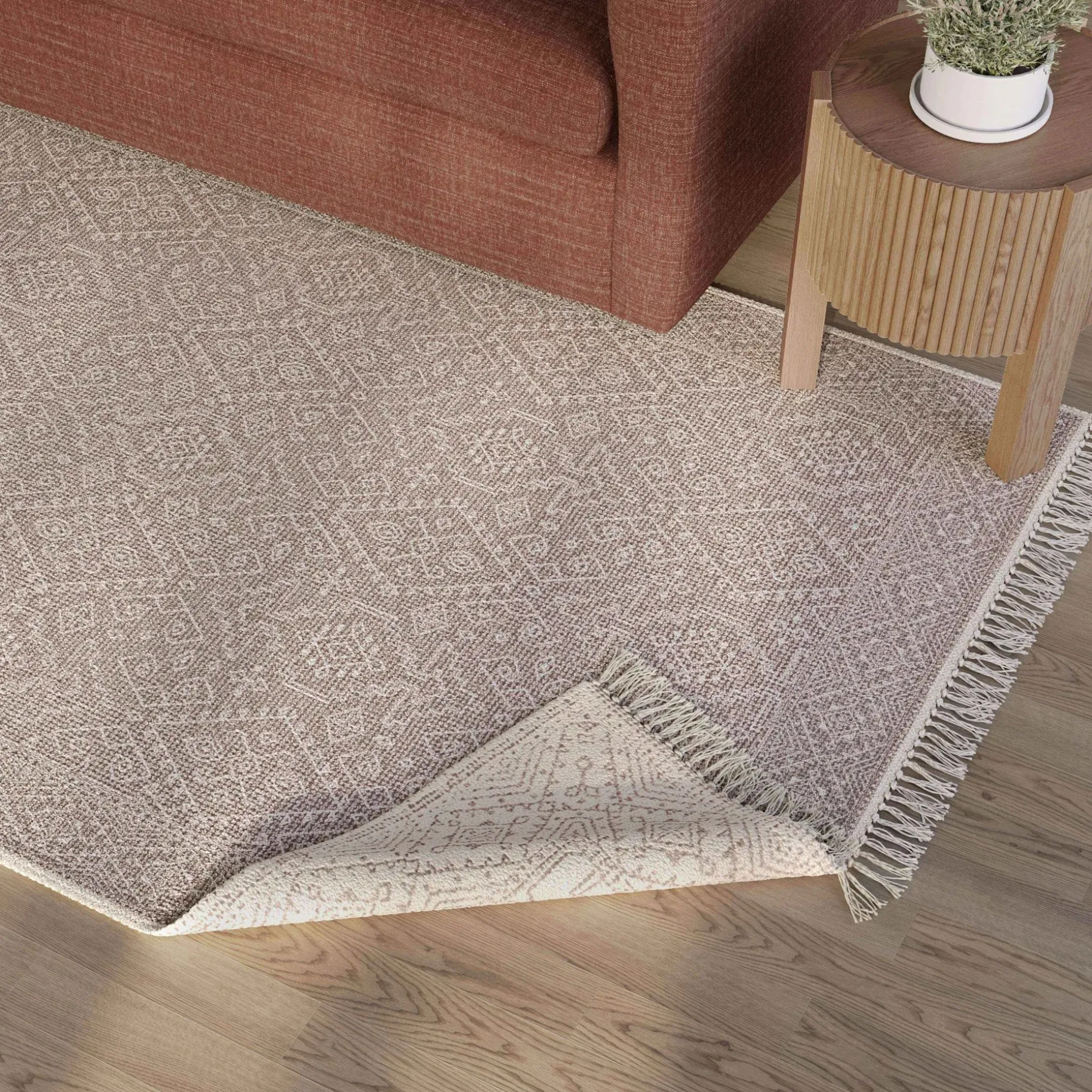 Dorian 5 x 8 Reversible Rug - Buck Brown