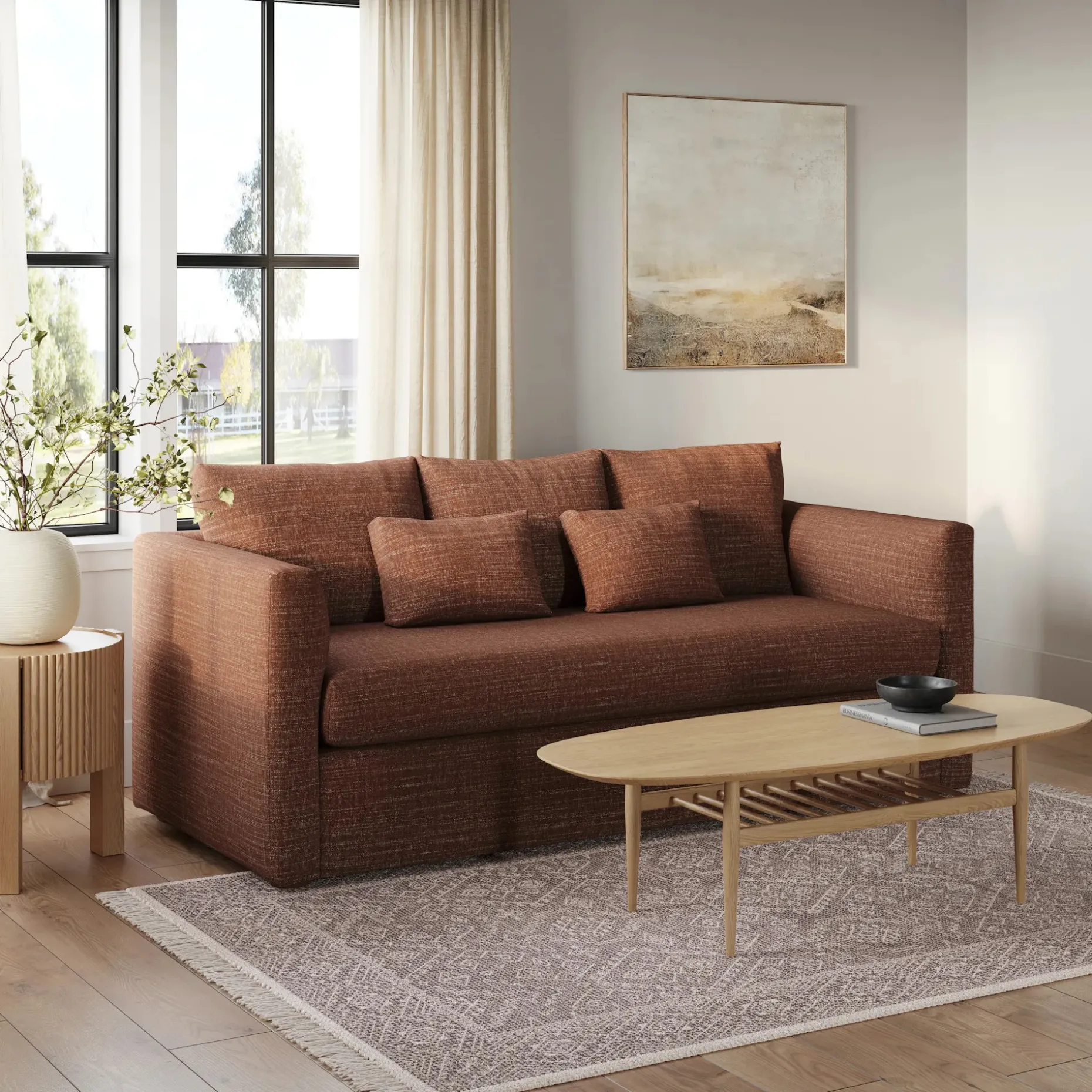 Dorian 5 x 8 Reversible Rug - Buck Brown