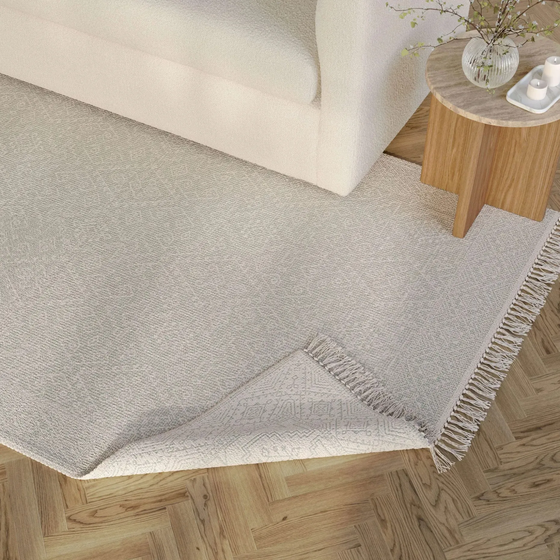 Dorian 5 x 8 Reversible Rug - Soft Sage