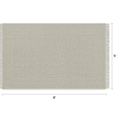 Dorian 5 x 8 Reversible Rug - Soft Sage