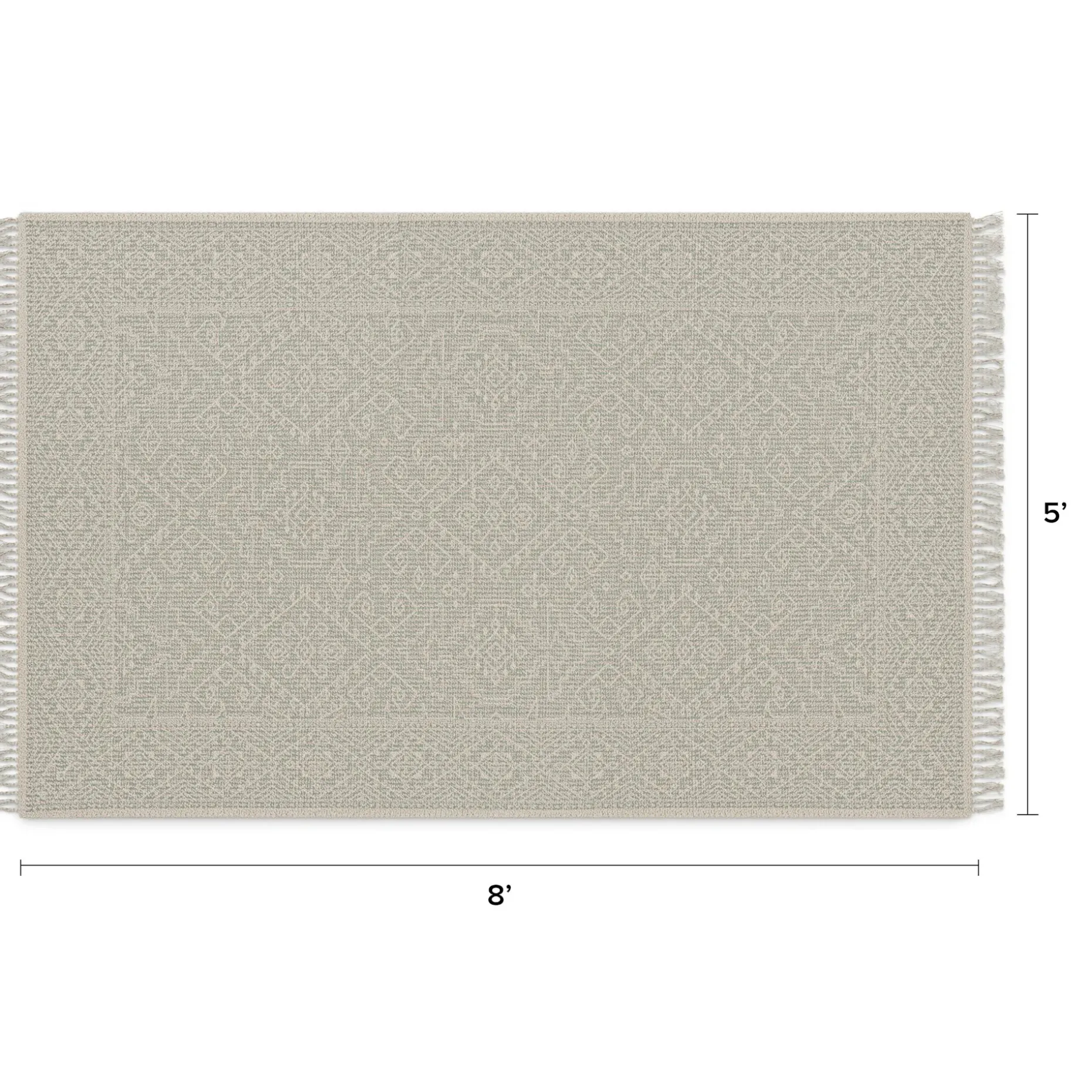 Dorian 5 x 8 Reversible Rug - Soft Sage