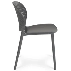 Dot Outdoor Stackable Dining Chair - Graphite