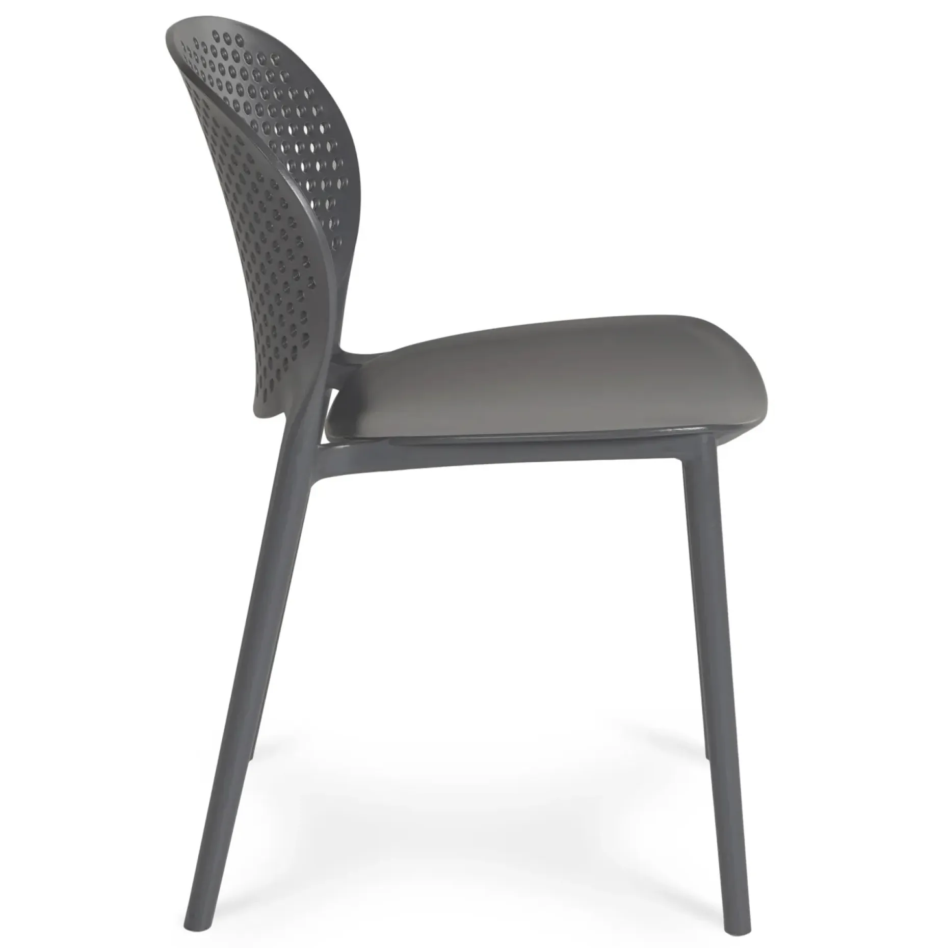 Dot Outdoor Stackable Dining Chair - Graphite