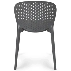 Dot Outdoor Stackable Dining Chair - Graphite