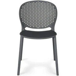 Dot Outdoor Stackable Dining Chair - Graphite