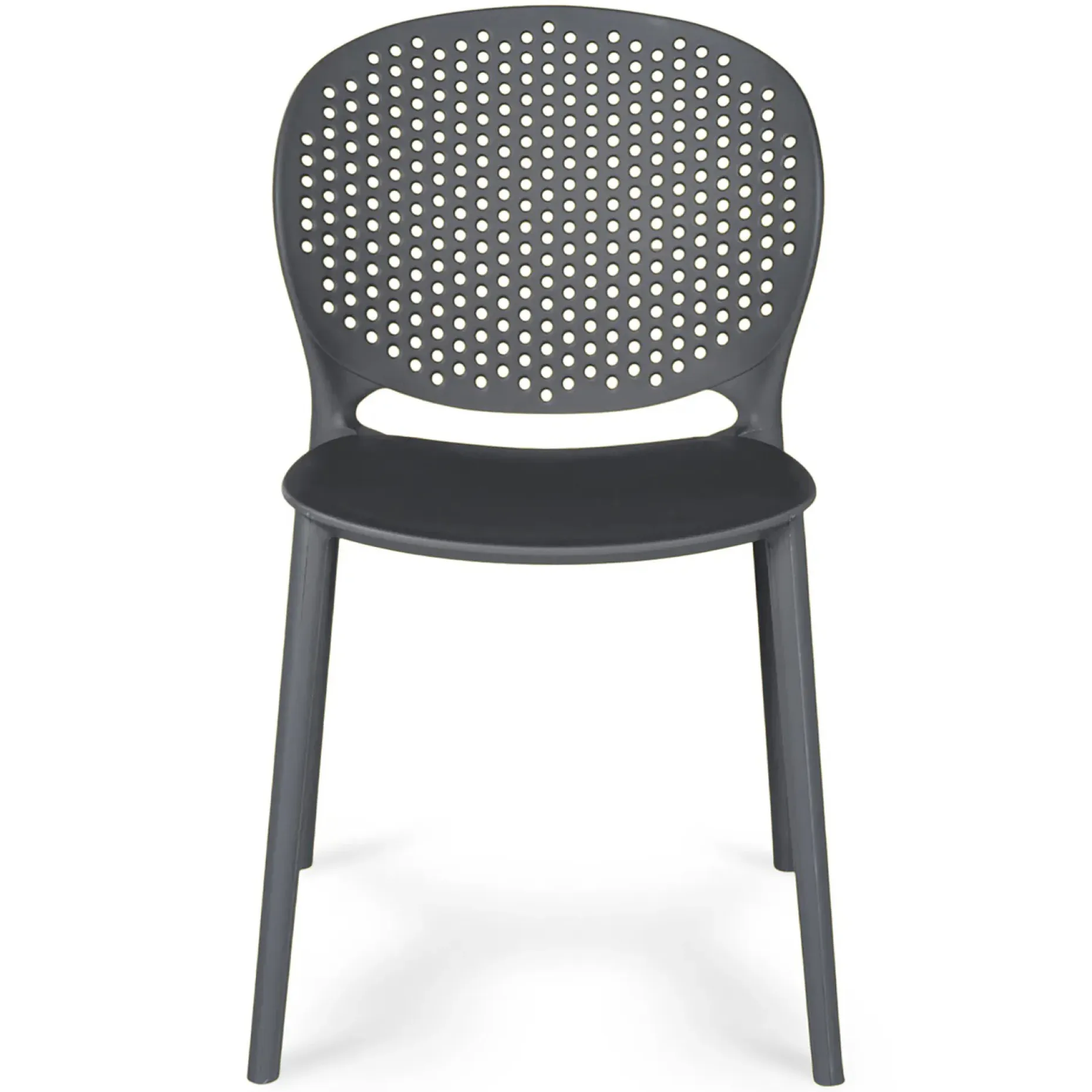 Dot Outdoor Stackable Dining Chair - Graphite