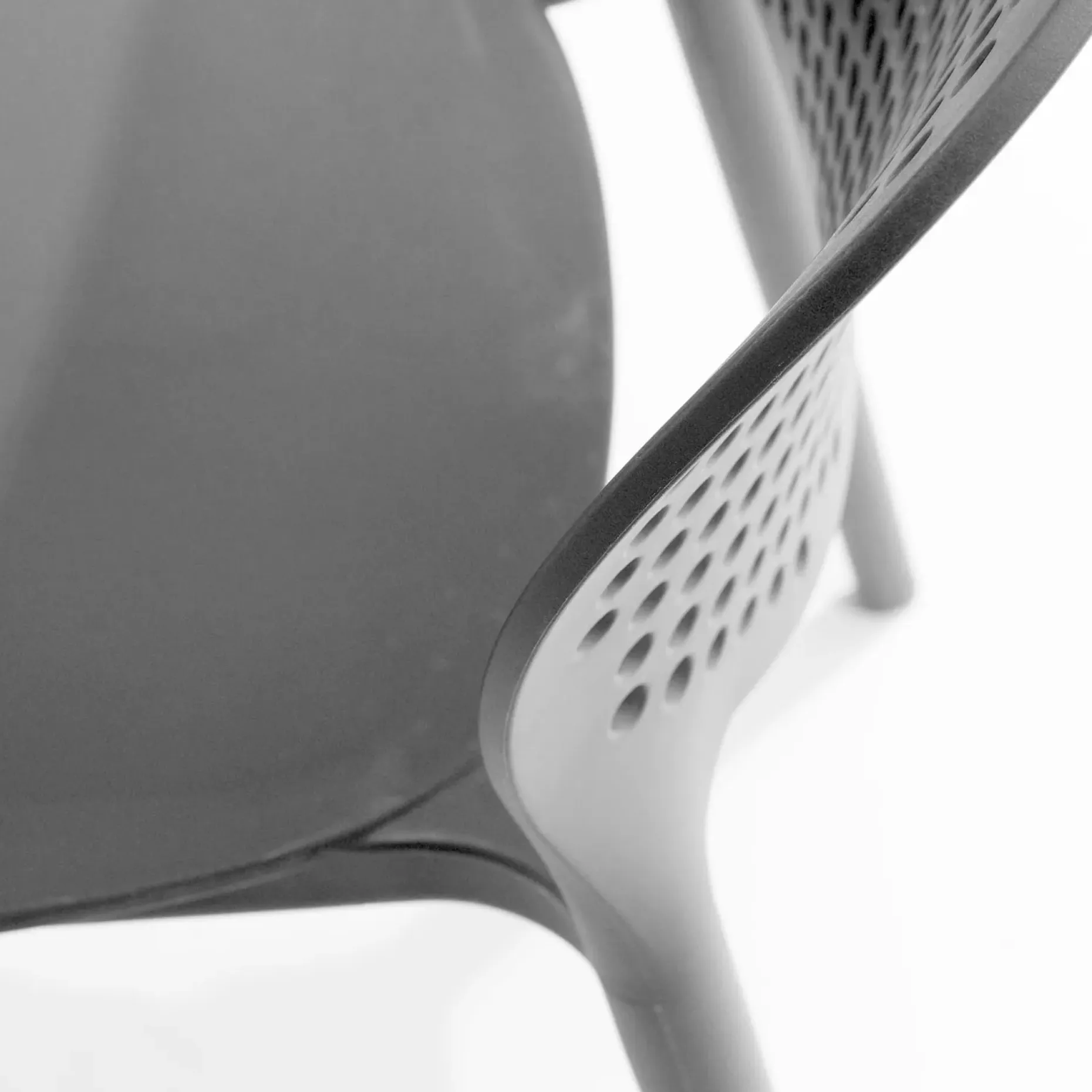 Dot Outdoor Stackable Dining Chair - Graphite