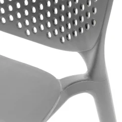 Dot Outdoor Stackable Dining Chair - Graphite