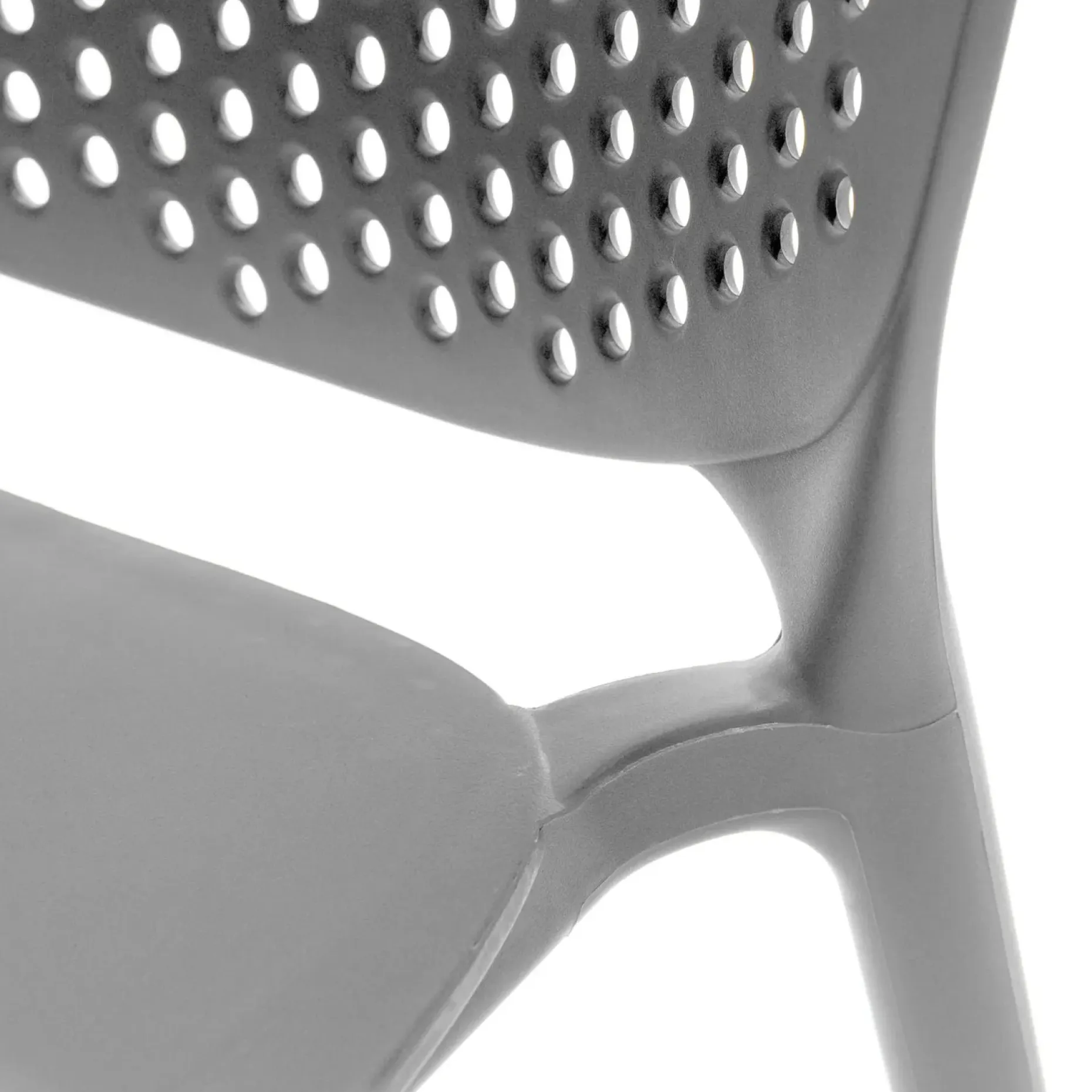 Dot Outdoor Stackable Dining Chair - Graphite