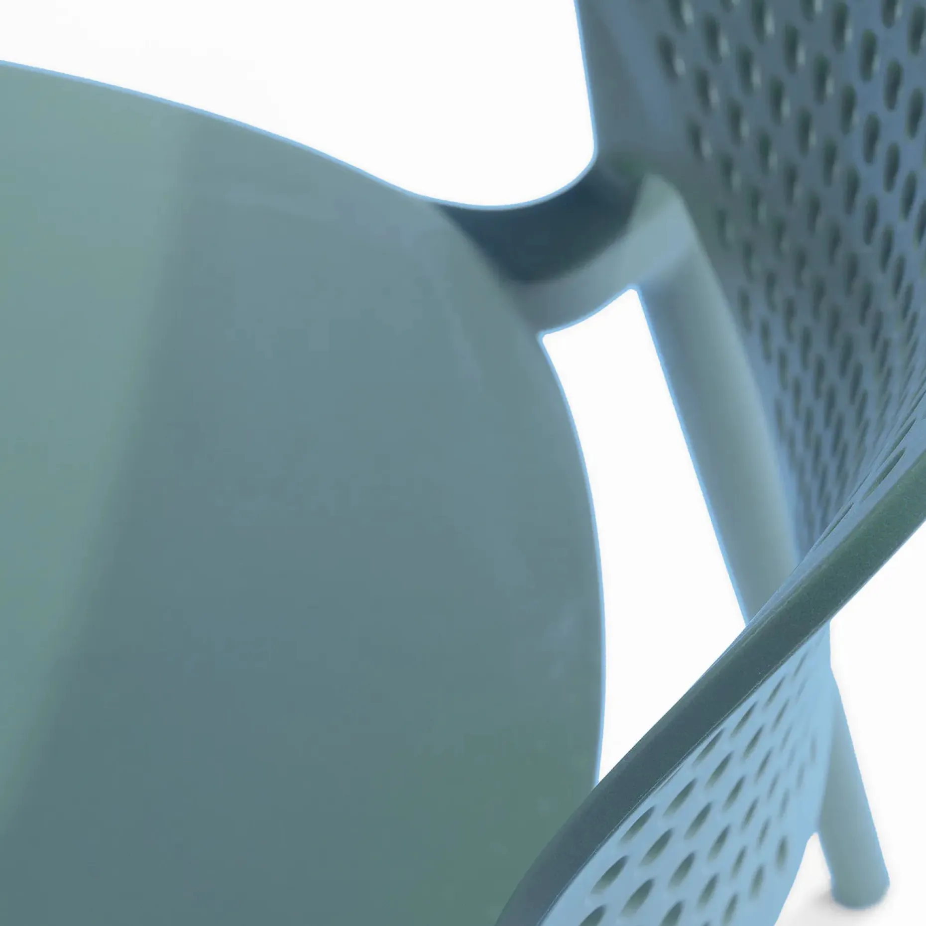 Dot Outdoor Stackable Dining Chair - Surf Blue