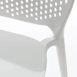 Dot Outdoor Stackable Dining Chair - White