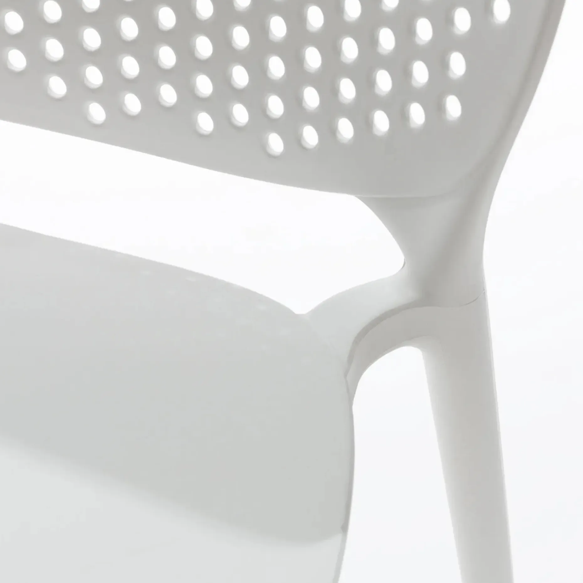 Dot Outdoor Stackable Dining Chair - White