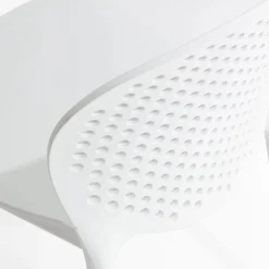 Dot Outdoor Stackable Dining Chair - White