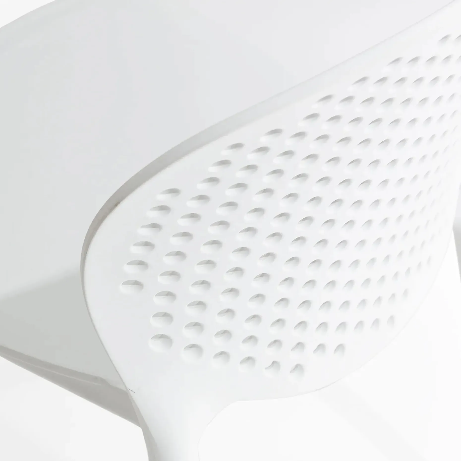 Dot Outdoor Stackable Dining Chair - White