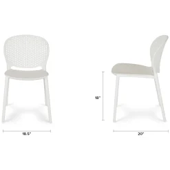 Dot Outdoor Stackable Dining Chair - White