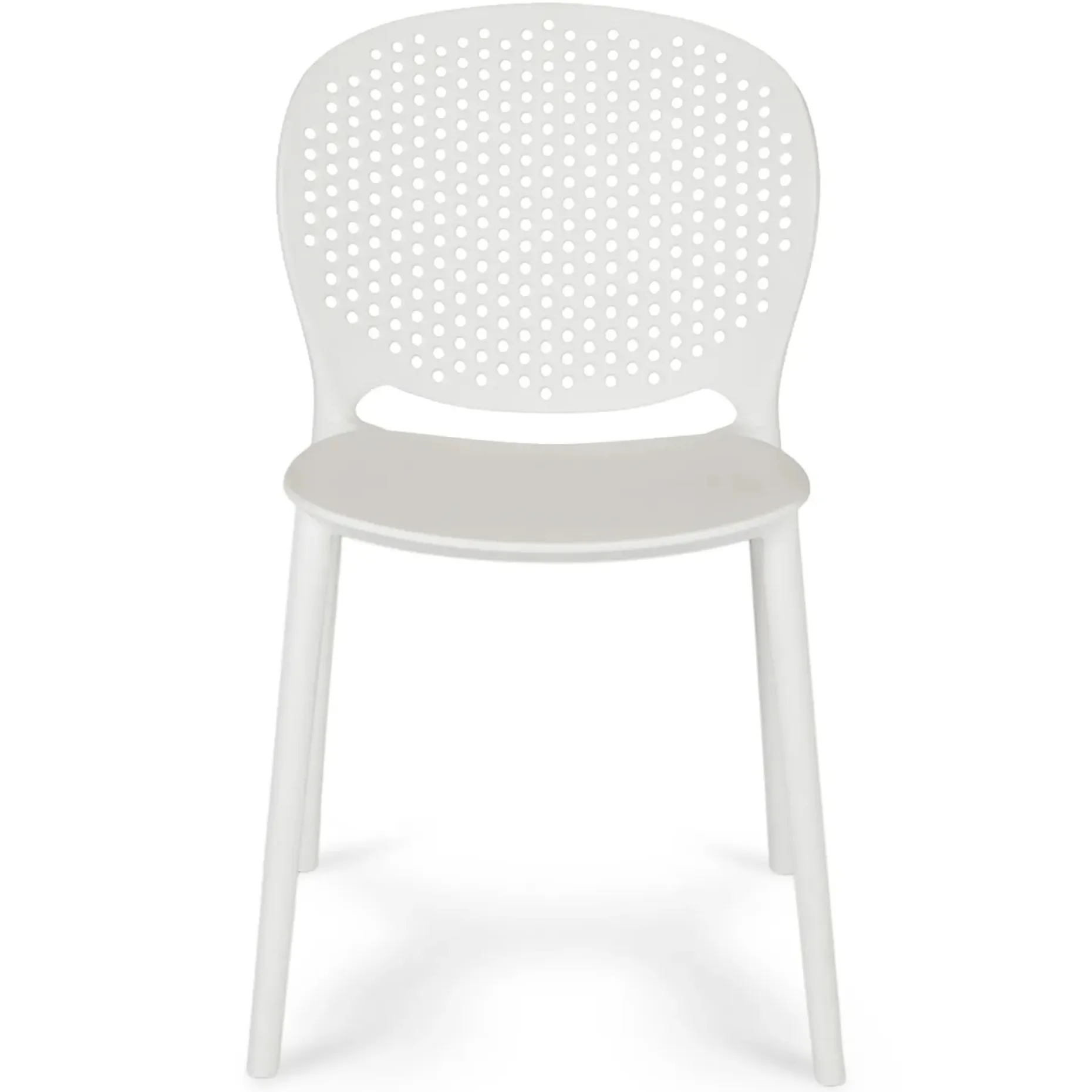 Dot Outdoor Stackable Dining Chair - White