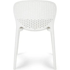 Dot Outdoor Stackable Dining Chair - White