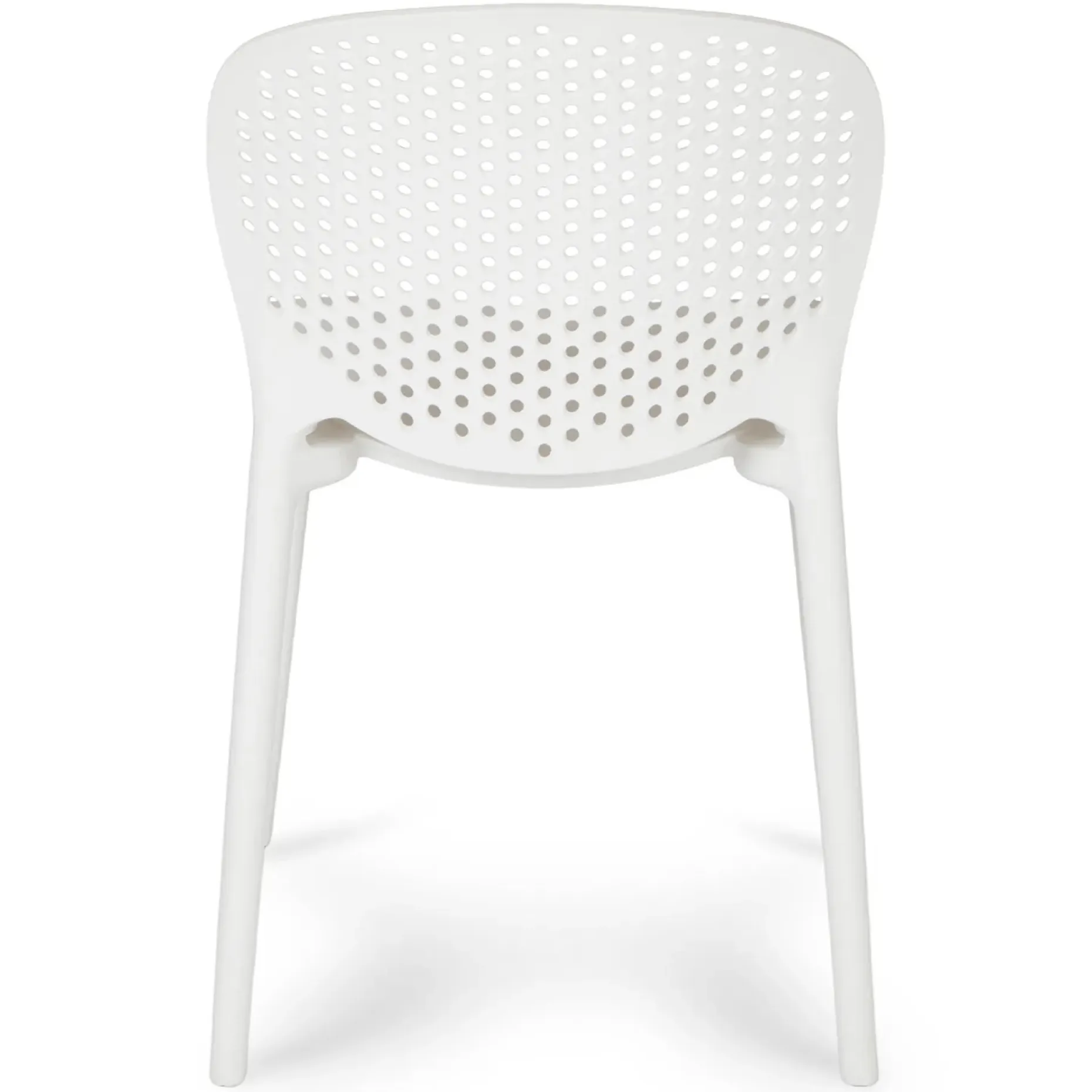 Dot Outdoor Stackable Dining Chair - White