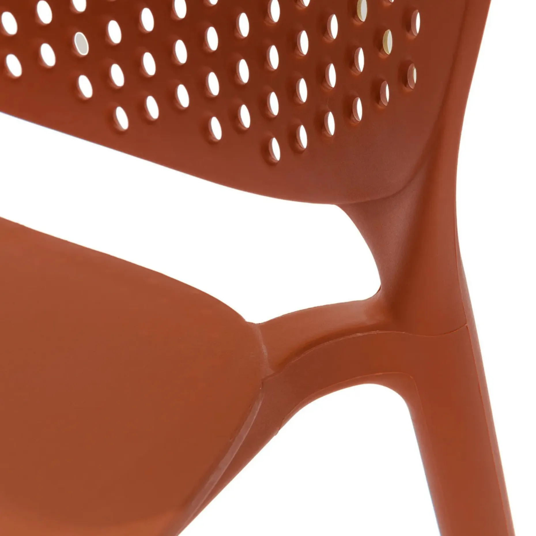 Dot Outdoor Stackable Dining Chair - Tanga Orange